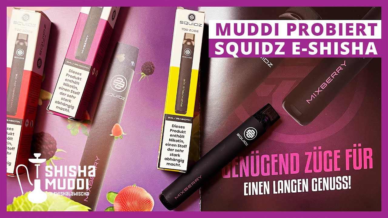 Muddi probiert SQUIDZ E Shisha
