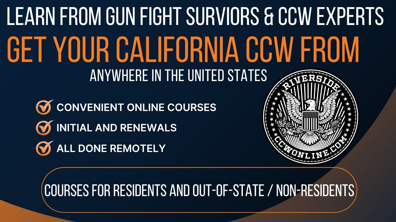Get your California Concealed Carry Permit Online #californiaccw #