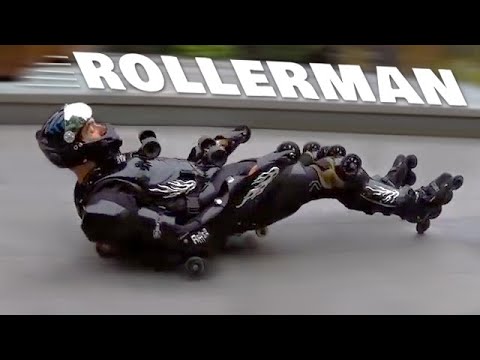 ⁣ROLLERMAN – Extreme Downhill Rollerblading Suit