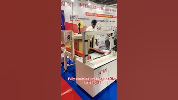 Fully automatic strapping machine 9361877345 #interopactec #packagingmachine #coimbatore