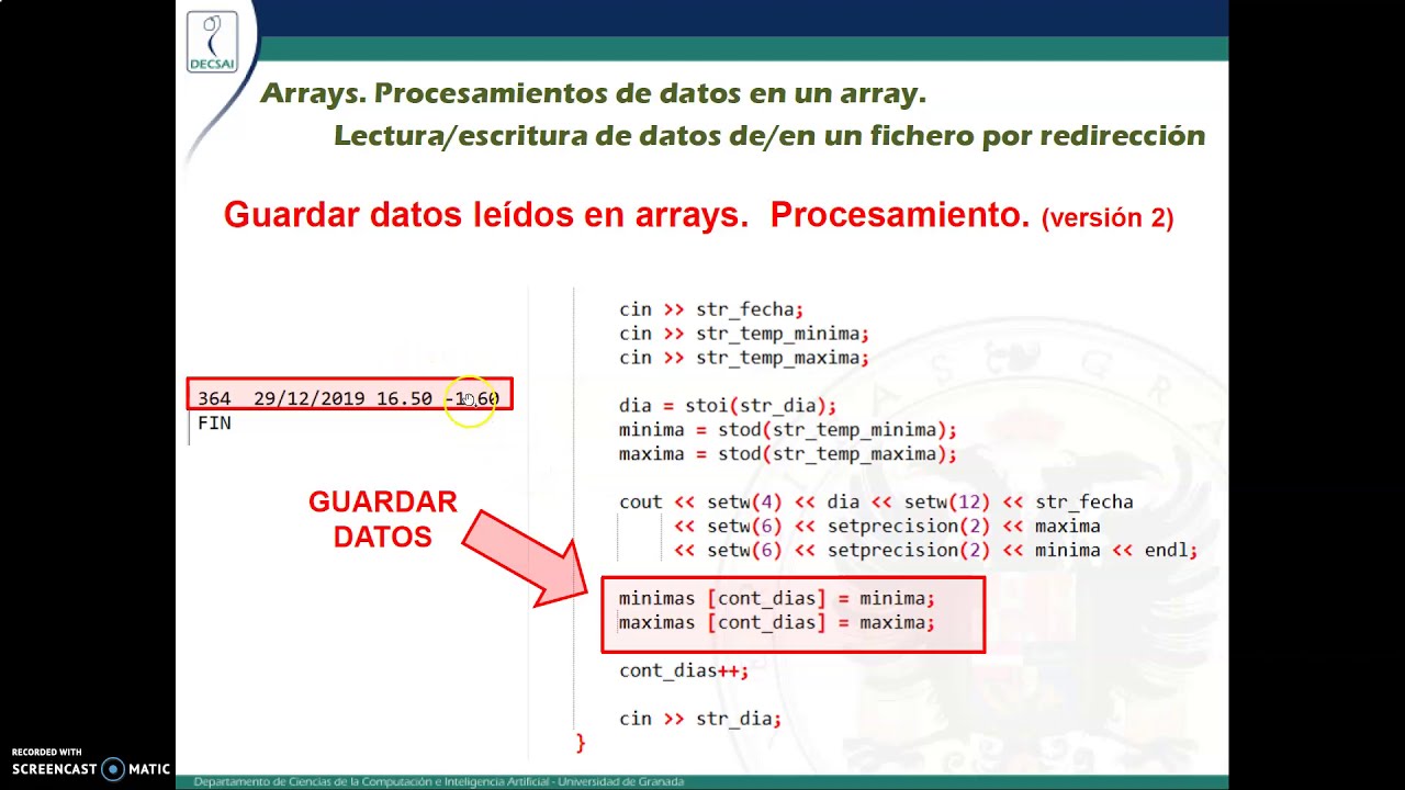 Proyecto: Arrays. Temperaturas de Granada 2019 (2/4) - YouTube