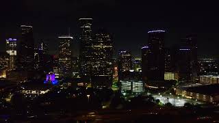 Houston Downtown Drone Footage | Night View | Mavic Mini 2 | Buffalo Bayou News