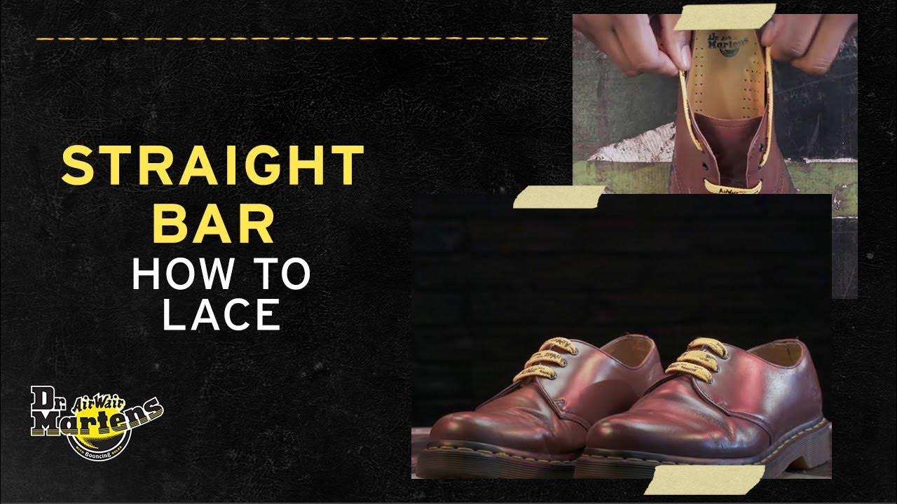 How to Lace Dr. Martens: The Straight Bar Lace - YouTube