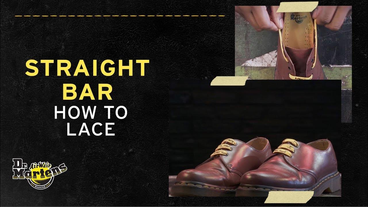 How to Lace Dr. Martens The Straight Bar Lace YouTube