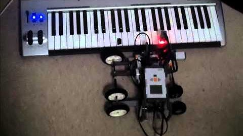 Lego NXT Robot playing Song of Storms from Legend of Zelda