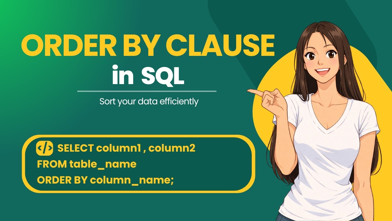 ORDER BY Clause in SQL Explained with Coding 🔥 | ASC, DESC, Multiple Columns, WHERE & GROUP BY