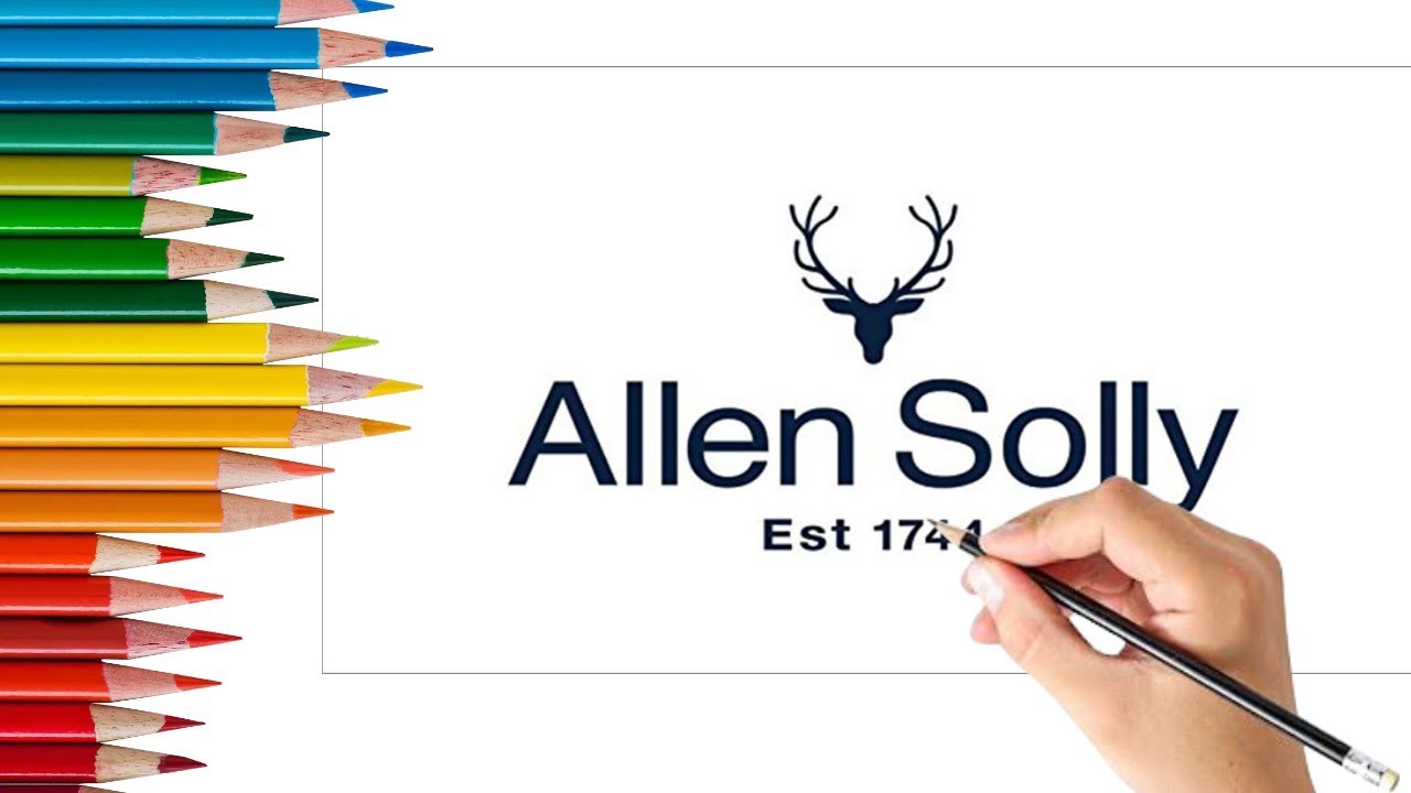 How to draw Allen solly Logo  Draw Logo with easy steps 