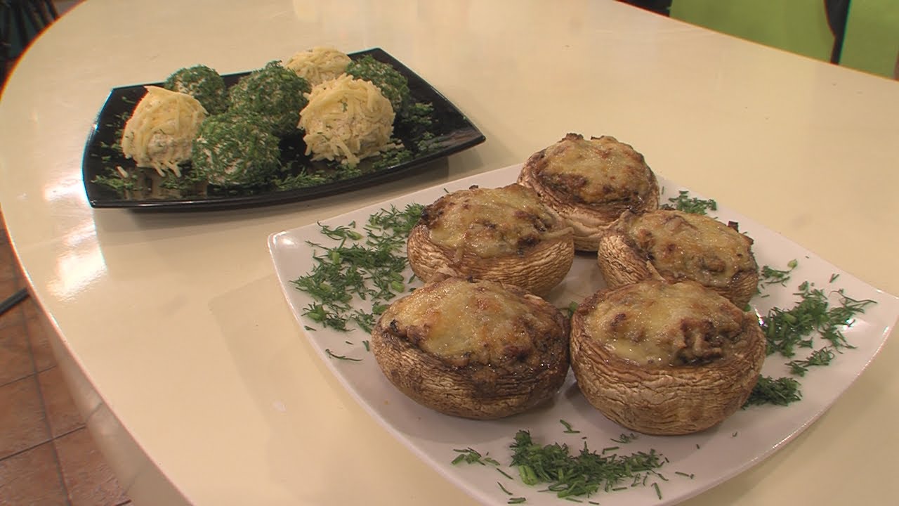 Ի՞նչ եփել այսօր - Ամանորյա խորտիկներ (Լցոնած սունկ և տոնական խաղալիքներ)