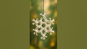 DIY Macrame Snowflake ❄️ | Easy Winter Decoration Idea! #Shorts