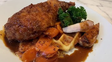 Buttermilk Fried Rabbit and Potato Waffle - Saucingwithfrank