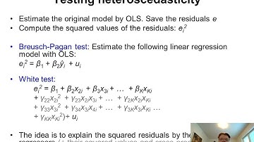 Econometrics 9b: Testing heteroscedasticity