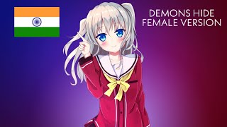 Imagine Dragon- Demons Hide Female Version || Nightcore India ||