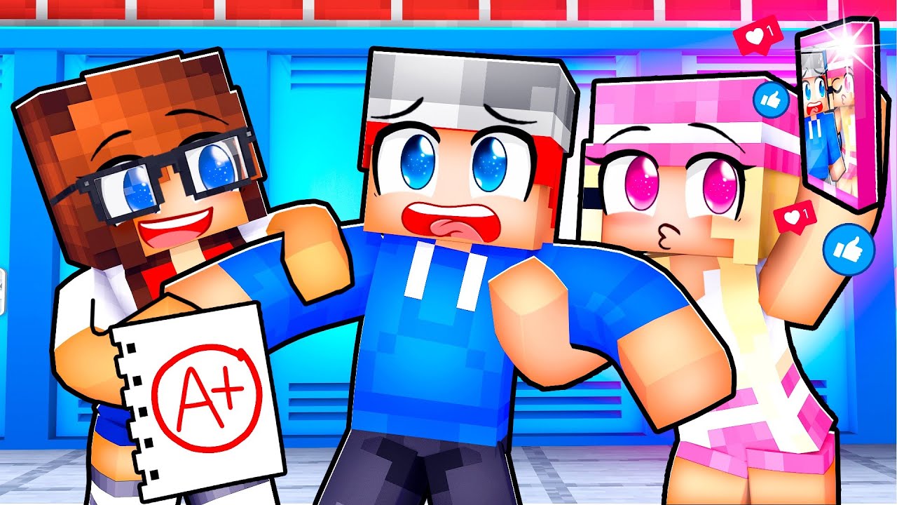 DATE the NERD or POPULAR Girl in Minecraft? - YouTube
