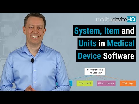 System, item and units in medical device software