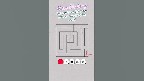 Maze challenge [can you trace the maze without touching the walls]##