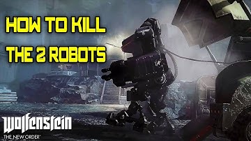 Wolfenstein: The New Order -  Killing First 2 Robots (Easily)
