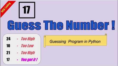 Guess the Number | Python Program |