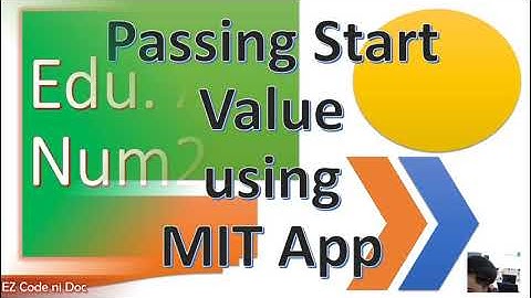 Passing Start Value  using  MIT App