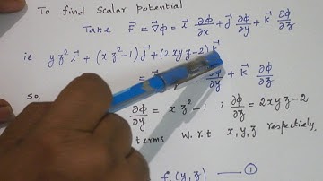 IRROTATIONAL SCALAR POTENTIAL PROBLEM