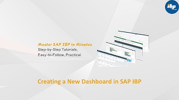 Creating a New Dashboard in SAP IBP