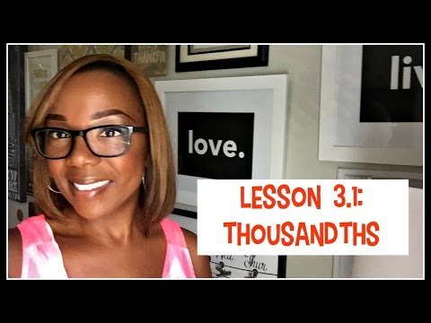 Lesson 3.1: Thousandths