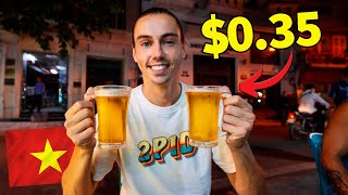 A Night in HANOI Trying the WORLD’s CHEAPEST Beer ??