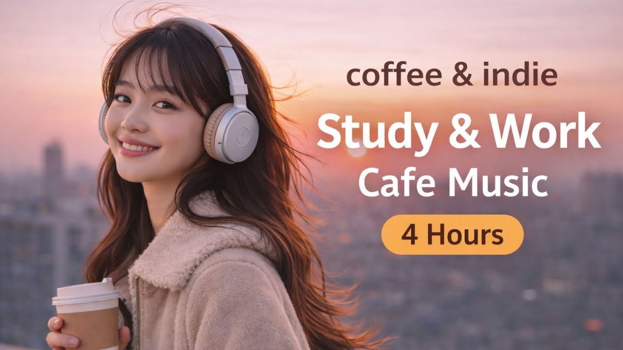 Музыка для кафе в конце дня ☕ Cozy Cafe Music & Indie Pop (4 Hours)