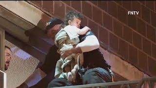 See it: Baby rescued from BK apartment fire