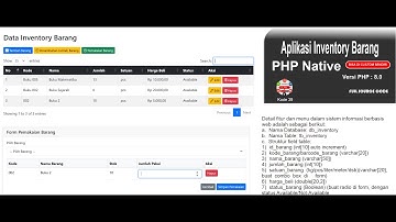 Sistem Inventory Barang Berbasis Web Php Native