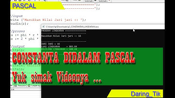 BELAJAR PASCAL : Konstanta Pada Program Pascal
