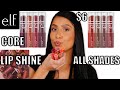 *NEW* E.L.F HYDRATING CORE LIP SHINE + SUNLIGHT LIP SWATCHES *all 8 shades* | MagdalineJanet