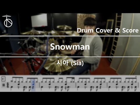 ?? (Sia) - Snowman Drum Cover,Drum Sheet,Score,Tutorial.Lesson