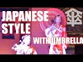 Bellydance, Japanese dance, with umbrellas and masks in kimono costume, ベリーダンス日本スタイル、和ダンス、和傘、お面、着物衣装