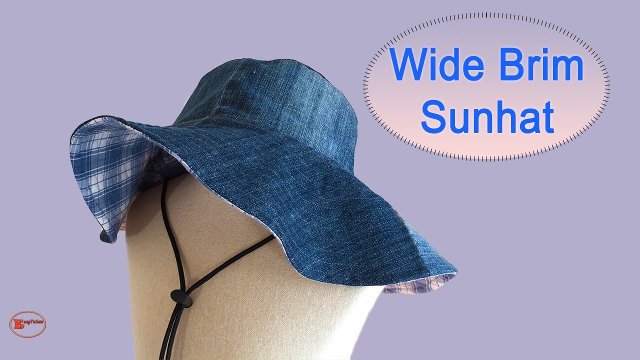 WIDE BRIM HAT TUTORIAL, DIY SUNHATS, WIDE BRIM SUNHAT, HAT MAKING  TUTORIAL