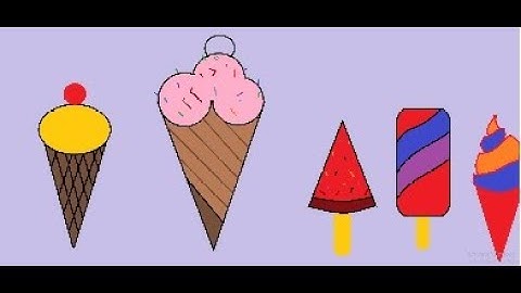 🍦how to draw an ice cream in ms paint! Paint drawing! Computer drawing 