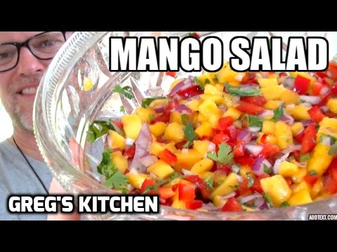 HOW TO MAKE A MANGO SALSA / SALAD - Vegan Paleo Recipe - Greg's Kitchen