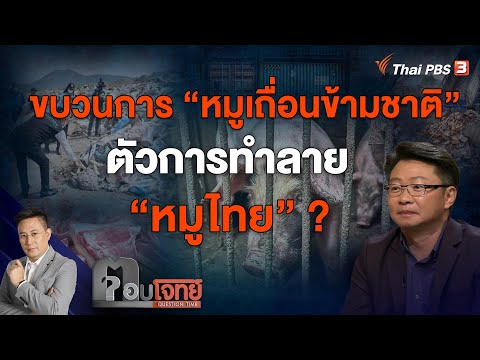 ขบวนการ "หมูเถื่อนข้ามชาติ" ตัวการทำลาย "หมูไทย" ? | ตอบโจทย์ | 15 มิ.ย. 66