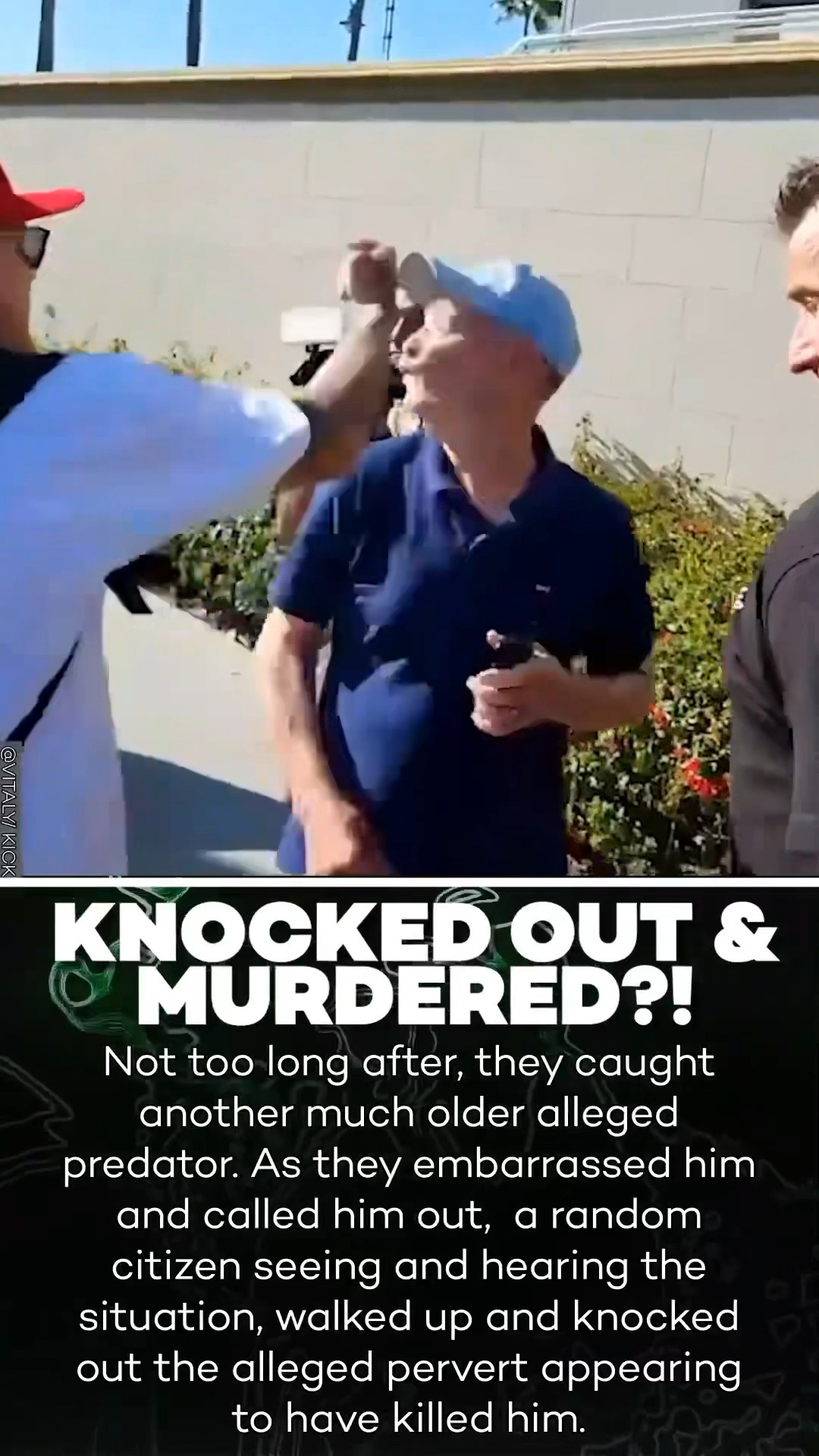 Random Guy Knocks Out 73 Year Old Alleged Pedophile on Vitaly’s KICK Stream!