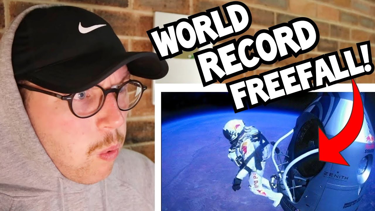 Free Fall Record Felix Baumgartner 128,000ft SPEED OF SOUND Record Breaking Free Fall ...