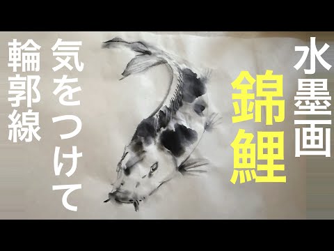 Mastering Ink Painting] A 'Koi Carp' that looks like it's swimming