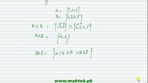 FSc Math Book1, Ch 2, LEC 8  Operations on sets