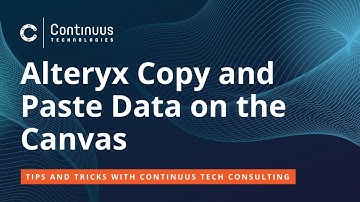 Alteryx Copy & Paste Data on the Canvas