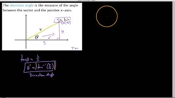 HPC 6.3.4  Direction angles for vectors in standard position