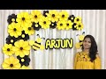 VERY EASY BIRTHDAY PARTY DECORATION IDEAS | HONEY BEE THEME BIRTHDAY PARTY IDEAS