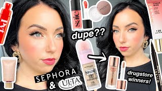 huge SEPHORA & ULTA TRY ON HAUL! first impressions  amazing drugstore brow product!