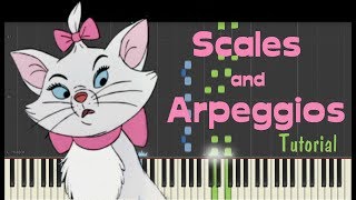 Video thumbnail of "The Aristocats - Scales and Arpeggios - Easy piano cover"