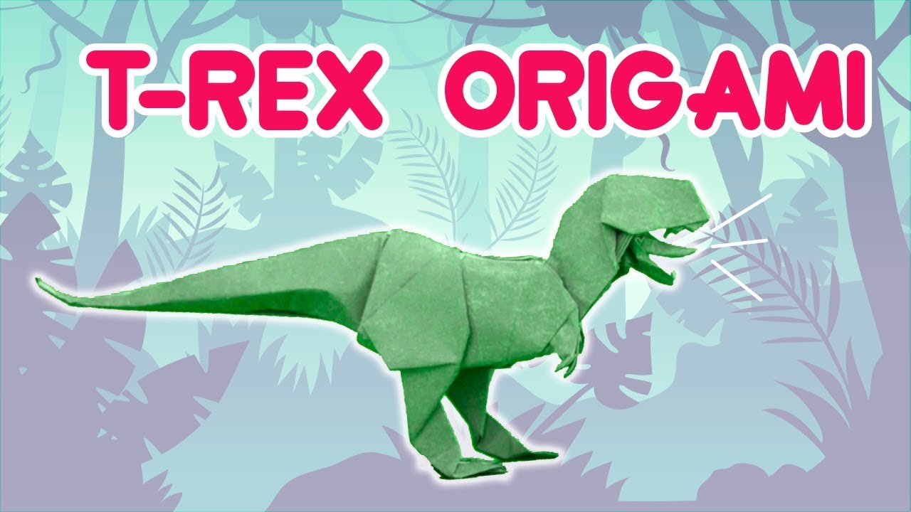Tiranosaurio Rex Origami T-Rex - YouTube