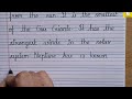 Neat and clean cursive handwriting  four line note  writing practice  how to improve english232