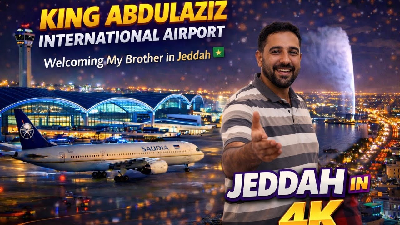 Jeddah Airport 4K Tour | Jeddah Night Drive | Saudi Arabia 🇸🇦 | @MianTayyabLatif Vlog Tour Guide 