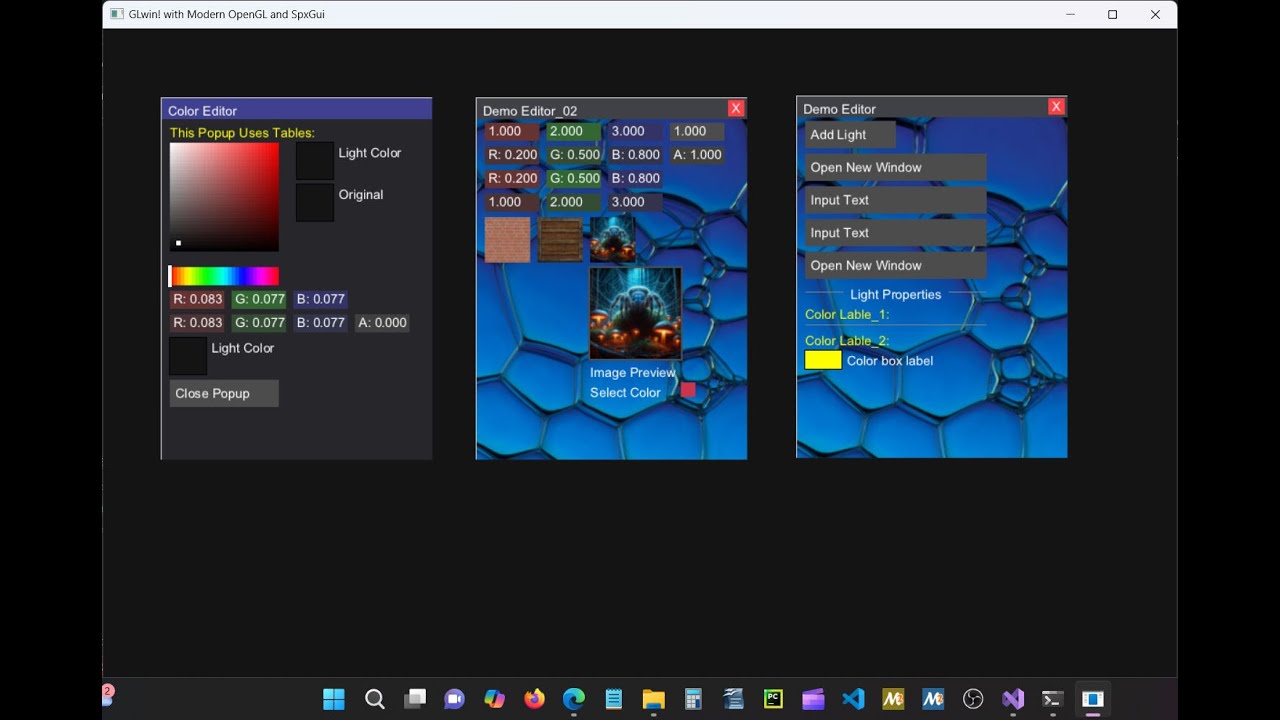 SpxGui [9] Making a GUI project, Added Color Piking & Tables - YouTube